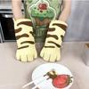 Insulation Cat Paws Oven Mitts Non-Slip Cotton Oven Potholder Comfortable Kitchen Handschoen  BBQ