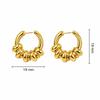 European & Korean Elegant Simple Round Stud Earrings - Circle Design, Stainless Steel