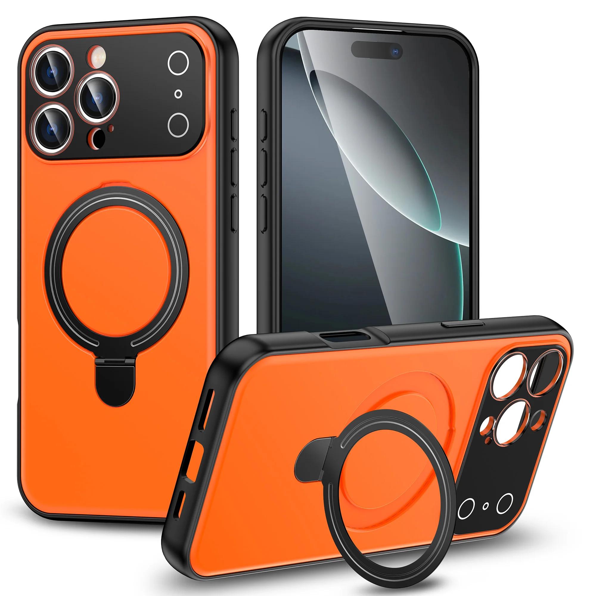 

Роскошный складной чехол-подставка с магнитом для iPhone 17 Air 16 15 14 13 12 11 Pro Max Plus 16E XR Для Magsafe Беспроводная зарядка Обложка iPhone17 Pro Max