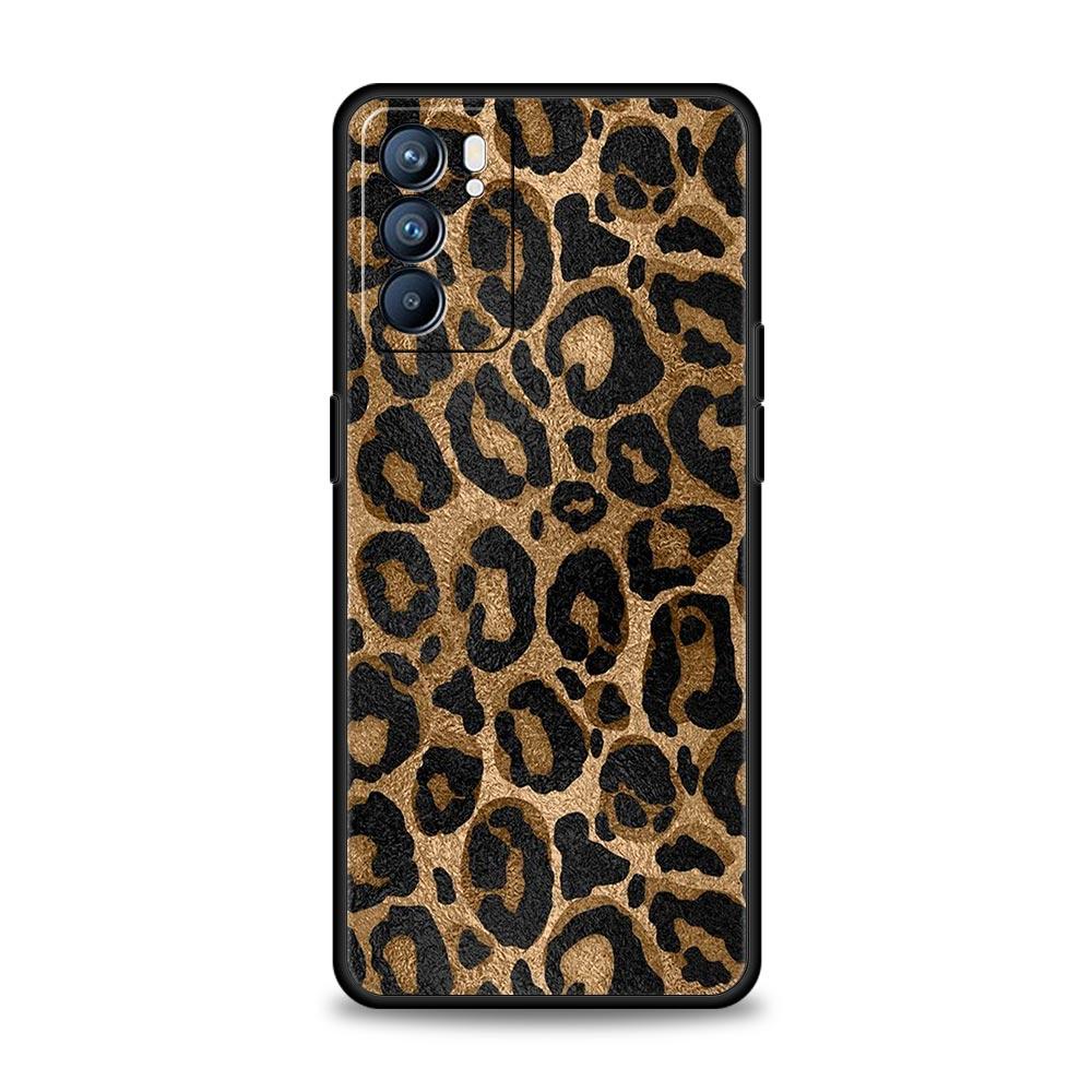 Pouzdro s tygrem a leopardím potiskem pro Oppo Reno7 Reno6 Pro Plus A54 5G na telefon Find X6 X5 A53 A52 A9 A15 A95 A17 A16 A76 A74