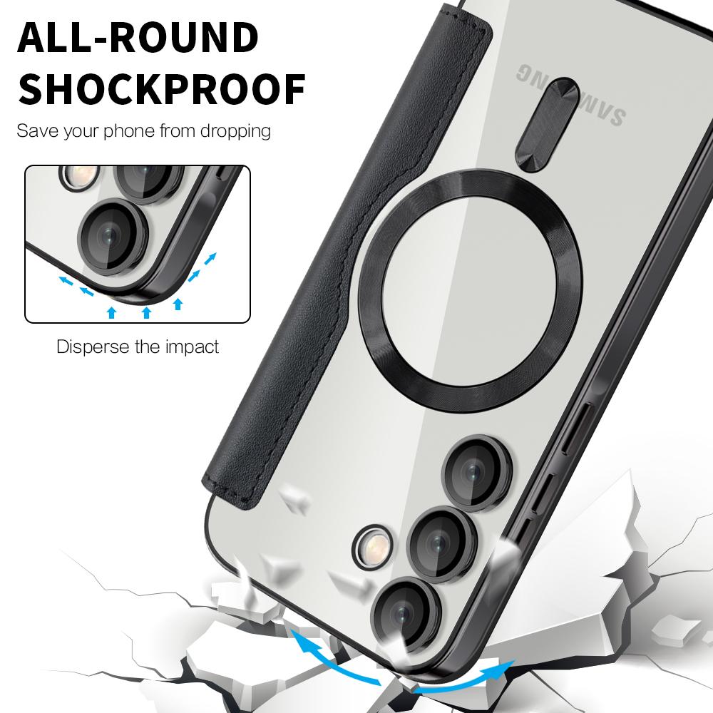 Für Samsung Galaxy A35 5G Hülle Kartenfach Rautenmuster Leder Handyhülle Kompatibel mit MagSafe