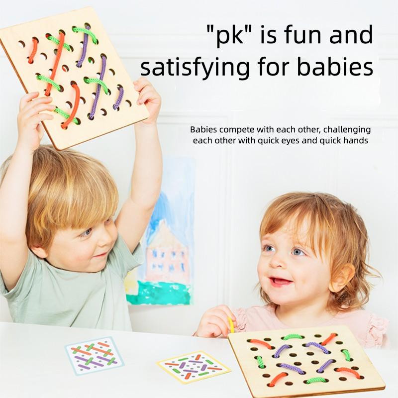 Children's threading board kindergarten educational materials early education fine motor training sensory integration toys