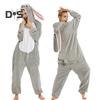 Animal Onesie Pajamas for Adults Kids Unisex Flannel One-Piece Sleepwear Halloween Cosplay Costume for Homewear