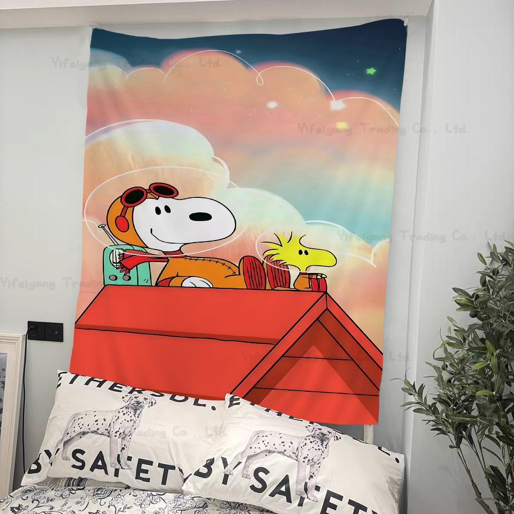 1pc Snoopy Colorful Tapestry Wall Hanging Bohemian Wall Tapestries Mandala Wall Art Decor