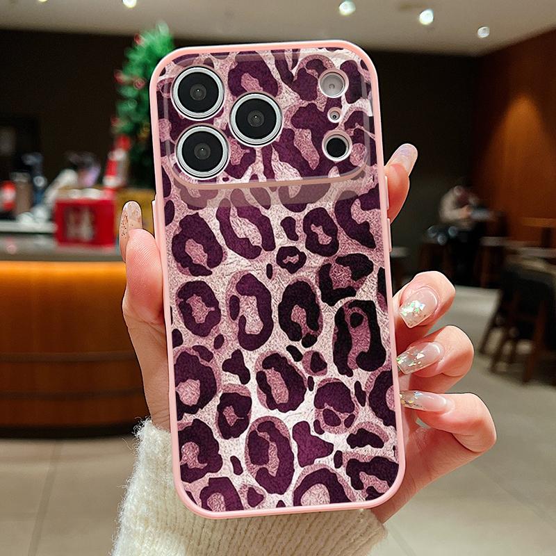 Leopard Print Pattern Magnetic Phone Case For iPhone 17 ProMax 16 15 14 13 Pro Max For Magsafe Wireless Charge Shockproof Cover