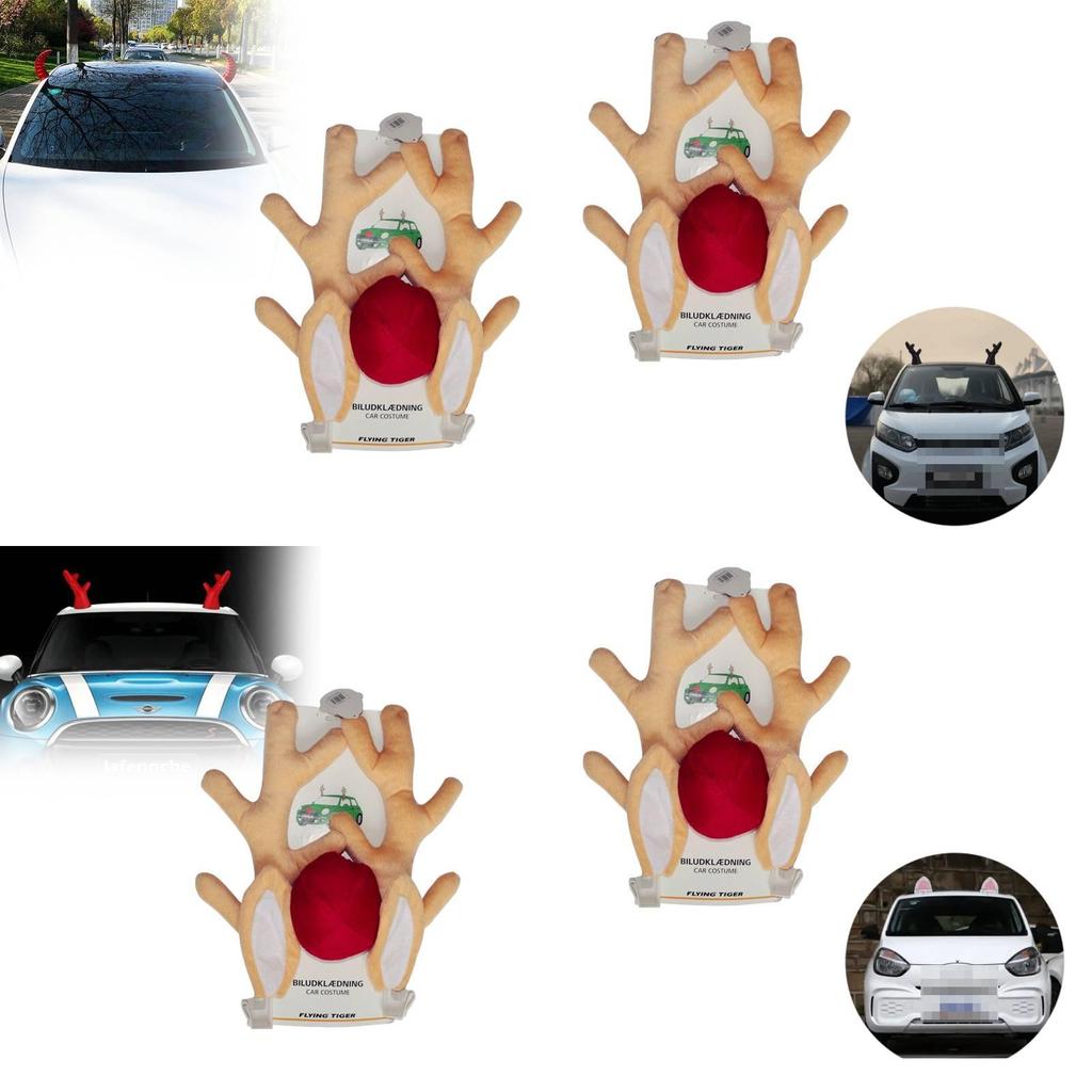 Festliches Autozubehör mit entzückenden Weihnachtsgeweihen für Festtagsstimmung und Freude