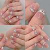 50Pcs Mini Shaped  Diamond Nail Decorations Flat Bottomed  Mixed Color Glass Gemstone Diy Manicure Accessory