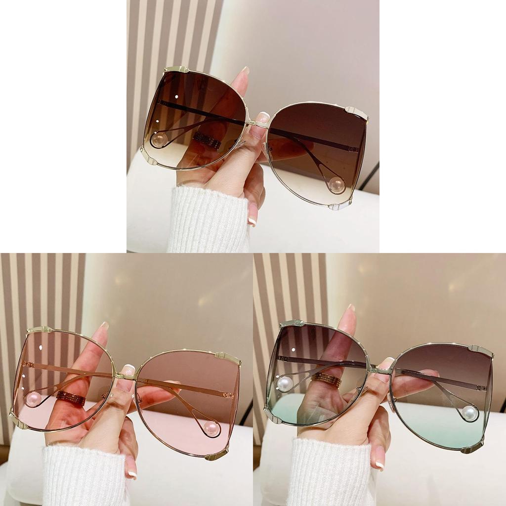 Fashion Round Frame Sunglasses With Uv400 Protection For Summer Outings