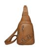 Breast Bag Women's Casual Shoulder Messenger Bag Sports Fashion Washed Soft Leather Chest Bag