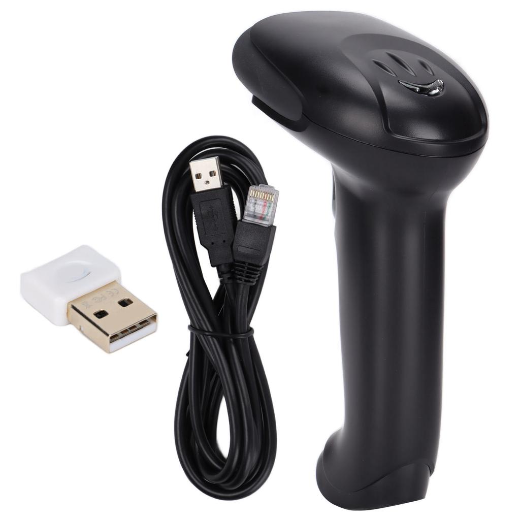 Wireless Barcode Scanner Handheld 1D Bar Code Scanning Gun With Data Cable Wireless Receiver for
