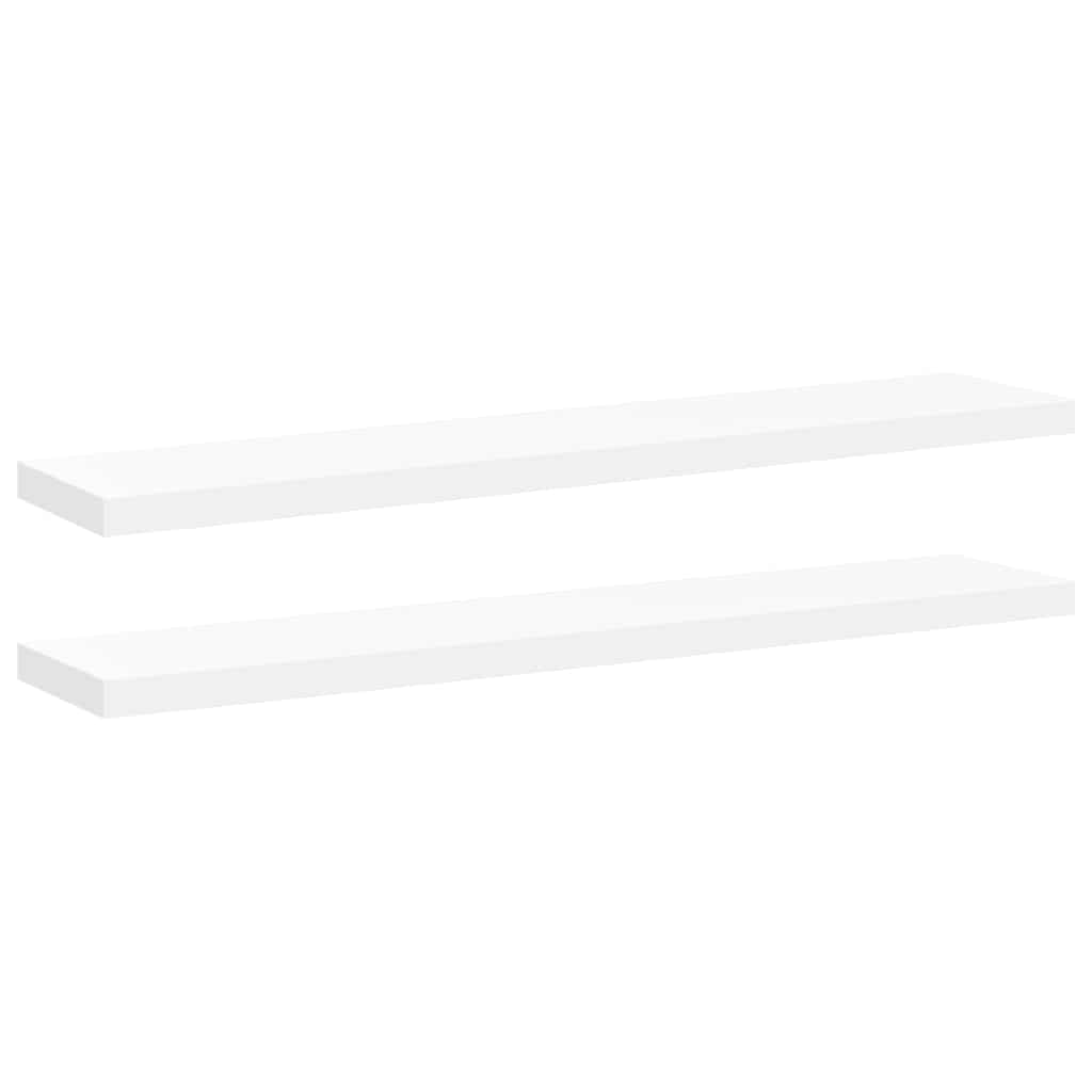 Floating Shelves 2 pcs. White 120 x 23.5 x 3.8 cm MDF