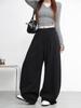 Premium Women's Cotton Wide-Leg Drawstring Pants - Versatile Fall/Winter Casual Wear