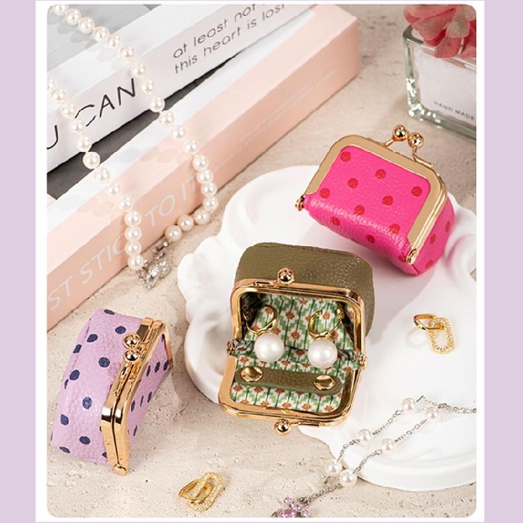 Travel Jewelry Box Case with PU-Look Exterior, Compact Clasp Holder for Rings, Earrings and Daily Mini Necklaces