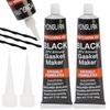 Sellador de Juntas Automotriz Sellador para Motor de Coche Negro Sin Silicona Sellador Universal Impermeable Resistente al Aceite Adhesivo Pegamento Reparación Sellador