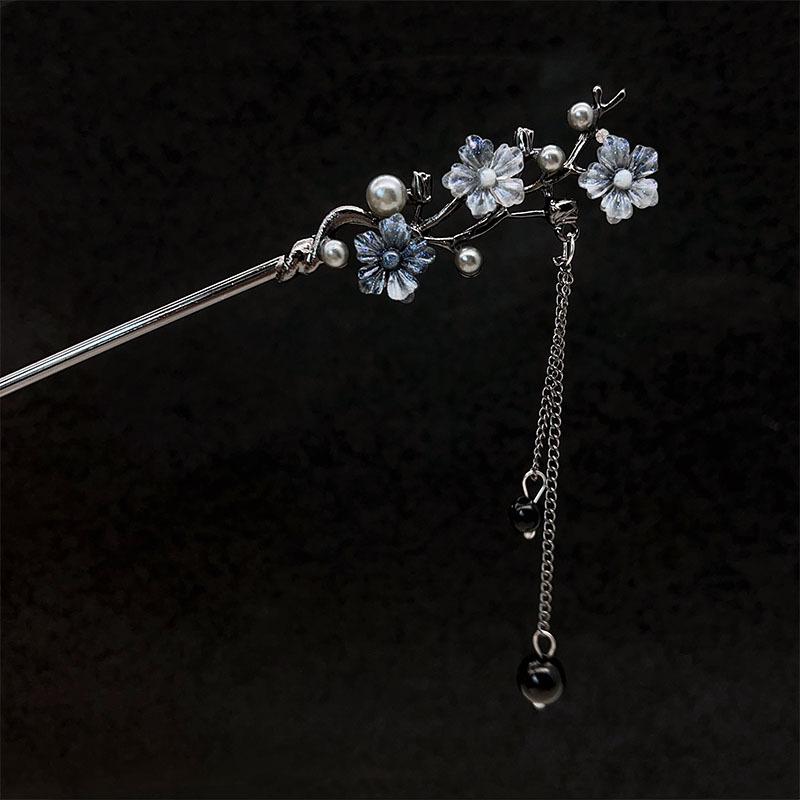 Vintage Flower Beads Tassel Hairpin for Women Girl New Jewelry Gifts Headdress Hair Clip Chinese Hanfu Hair Sticks Accessories
