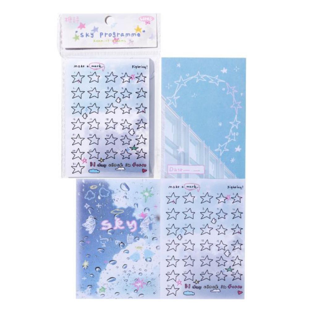 

60 аркушів блокнотів для записів Серія «Навколо мрії» Папір для скрапбукінгу Милі липкі нотатки Шкільне приладдя синій