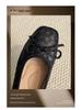 Women's Woven Bowknot Low Heels - Comfortable Square Toe Flats for Spring/Autumn