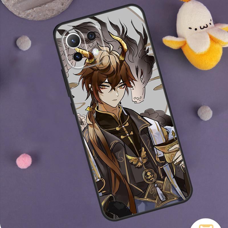 Genshin Impact Zhongli Case For Xiaomi 15 14 Ultra 13T 14T 15T 17 Pro Max POCO F8 Ultra F5 F6 F7 X5 X6 X7 Pro Cover