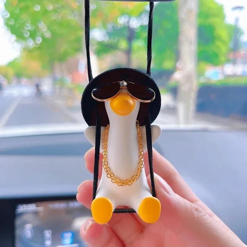 Car Rearview Mirror Swing Duck Car Hanging Piece Navy Duck