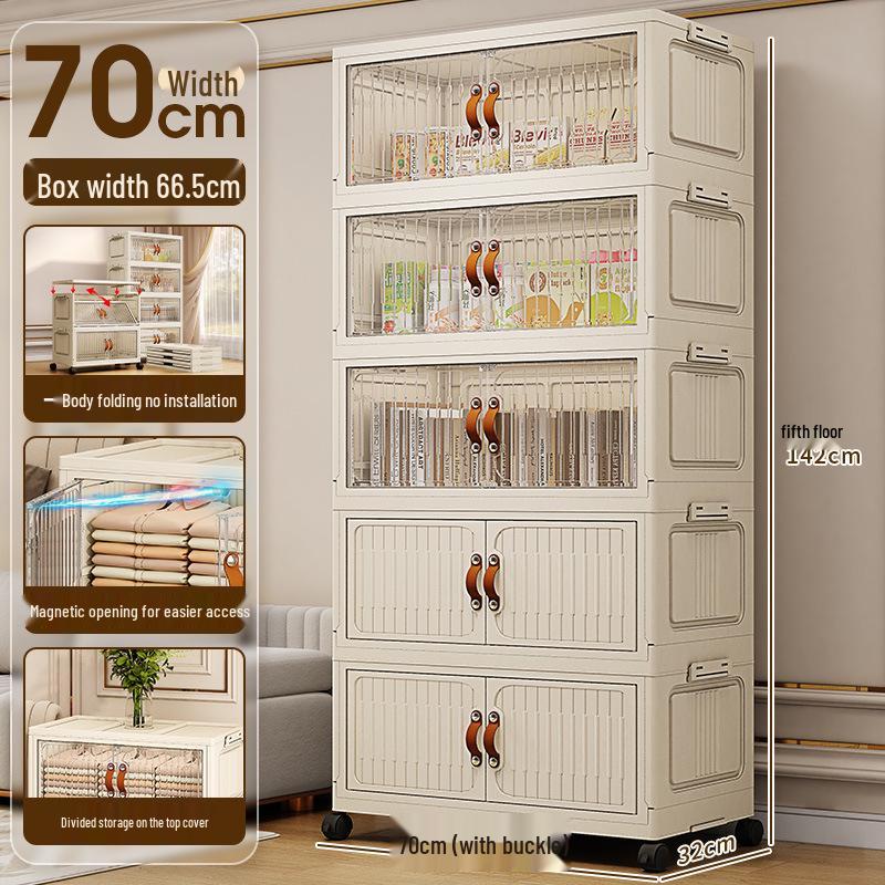 Thickened Foldable Multilayer Plastic Baby Wardrobe and Clothes Storage Cabinet