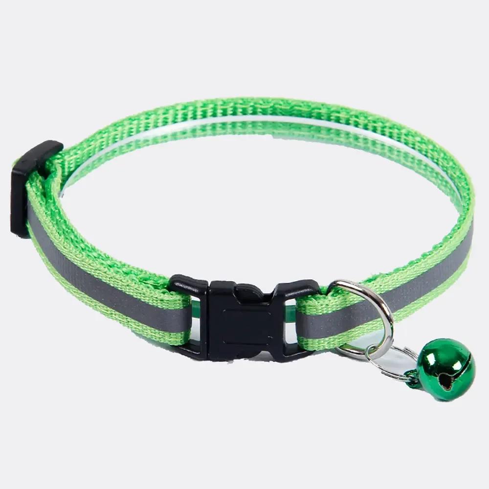 Cute Dog Cat Collar Cat Necklace Adjustable Reflective Colorful Bell Patch Collar Buckle Dog Collar Pet Items Dog Accessories