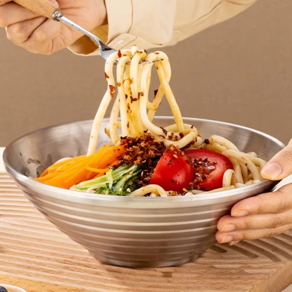 Bol Ramen Dublu Strat Oțel Inoxidabil 304 Bol Supă Tăiței Reci Bol Japonez Casă Restaurant