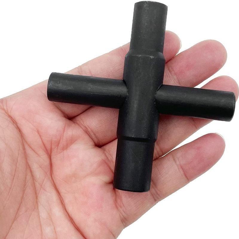 1 szt. 4-kierunkowy klucz do kurka ściennego Stalowy klucz do kurka ściennego Czarny klucz do wodomierza do zaworu kurkowego(1 szt. Czarny)