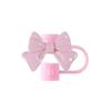 Cute Cartoon Bow Straw Tips Cover Reusable Dustproof Silicone Straw Cover Kitchen Cup Accessories Home Supplies