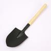 Manganese Steel Green Entrenching Tool: Small Iron Shovel with Wooden Handle for Flood Prevention and Firefighting.