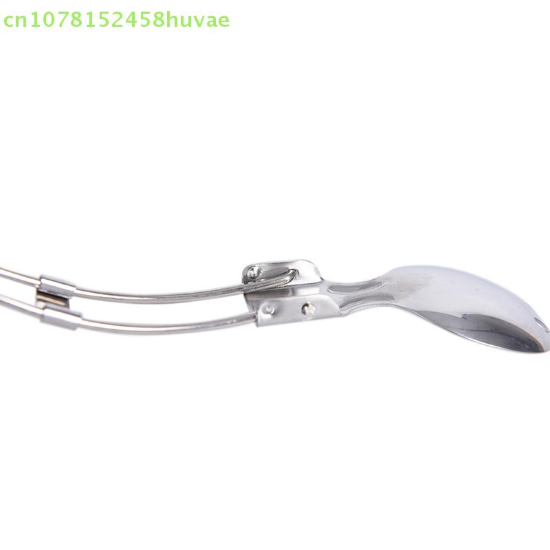 Folded Spoon Spork Outdoor Tableware Camping Cookware Folded Flatware For Picnic