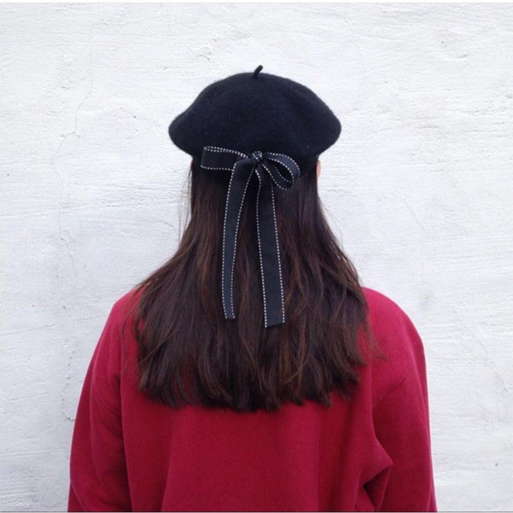 Headwear Bow Beret Caps Soft Newsboy Cap Warm Beanies  Women's