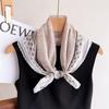 Cashew Patterned Imitation Silk Square Scarf Artistic Fresh Shawl Decorative Student Girl Headband