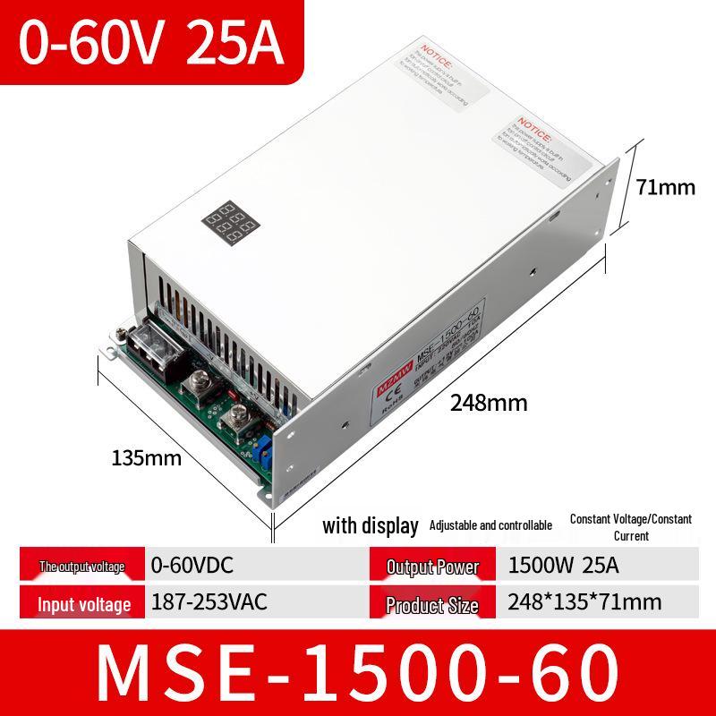 Digitales Schaltnetzteil, 1500W, 220V auf 12/24/36/48V, 0-150V, 100A Einstellbare Spannung