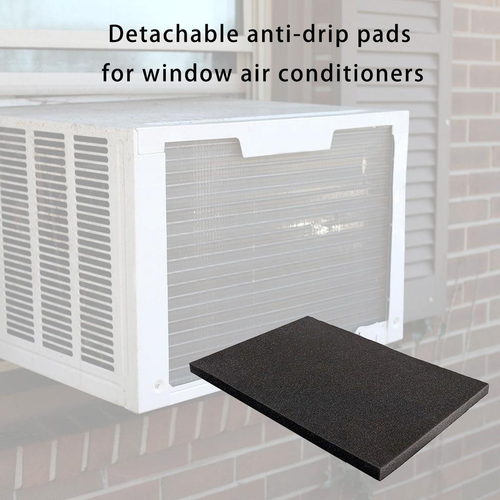 2Pcs Foam Drip Cushion Removable Rain Cover Pad For Window Air Conditioners Antislip Magnetic Backing Easy Installation