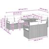 Garden Sofa Set with Storage 9 pcs Black Poly Rattan