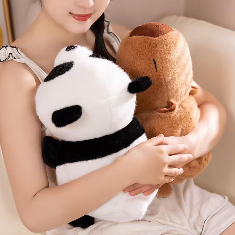 Flip Kapibara Panda Doll Plush Cute Toy Simulation Capybara Doll Ragdoll