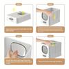 1 Large Covered Cat Litter Box with Odorless Self-cleaning and Deodorizing Filter, Enclosed and Easy To Clean Design