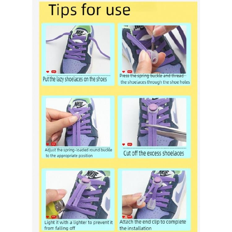 Lacets de Chaussures Élastiques Avec Fermoirs à Cordon 3 mm de Large 100 cm de Long Lacets Baskets Lacets Pour Hommes Femmes Adolescents Enfants