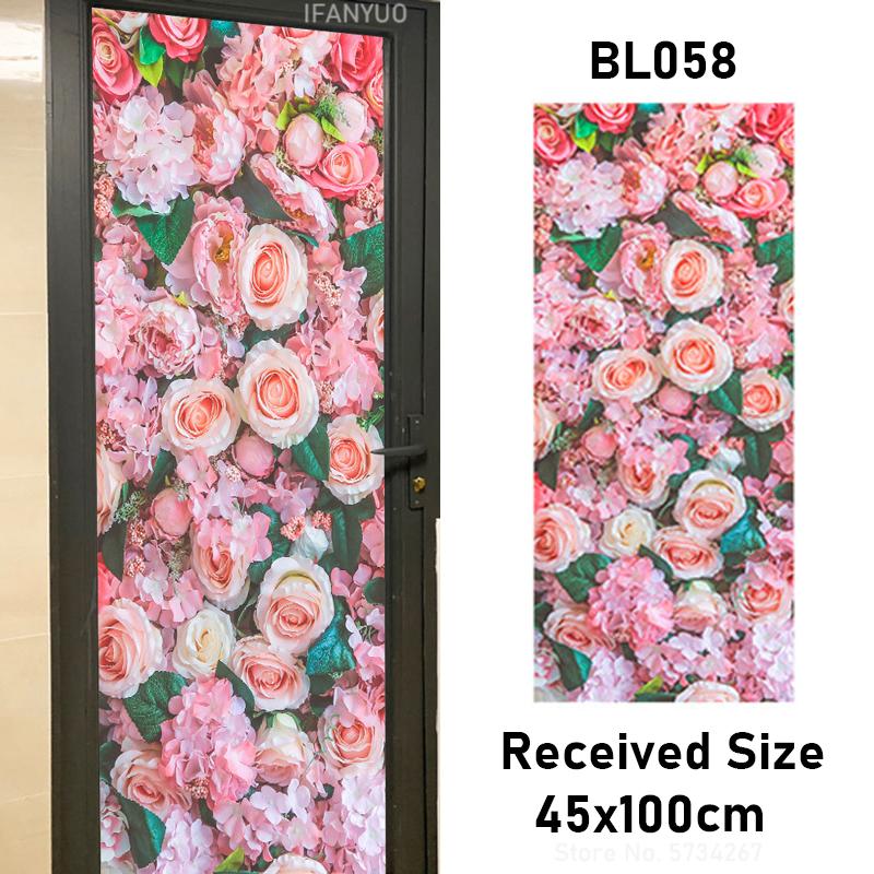 Matte Tropical Plants Flower Animal Window Glass Electrostatic Stickers Decorative Privacy Protection Film Glue Free Removable