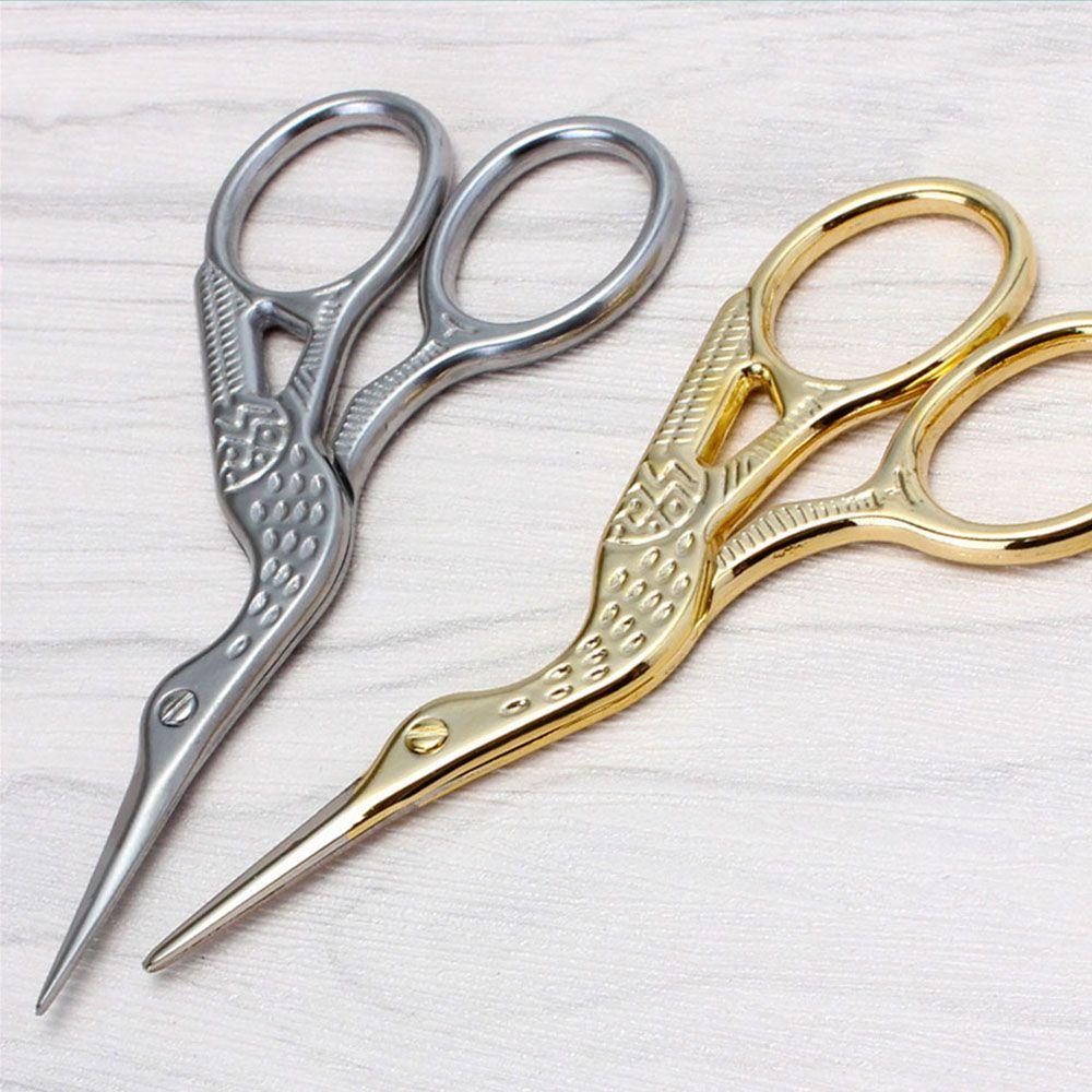 Stainless Steel Vintage Embroidery Crane Bird Cutters Scissors Sewing Tool Shears Tailor Scissors