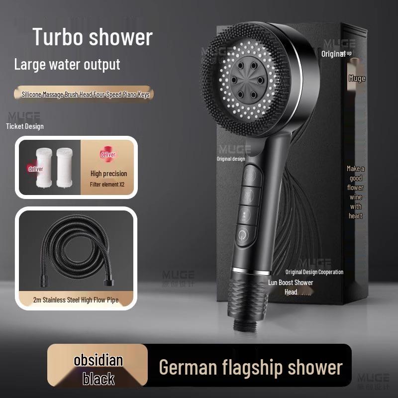 Filtered Booster Handheld Shower Head with Large Output