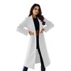 Women's Midi Long Wool Blend Coat Classic Notch Lapel Single Breasted Pea Trench Coat Fall Winter Overcoat