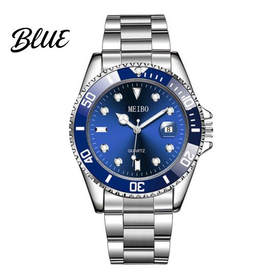 Male Quartz Watch Shock Resistant 30m Waterproof Round Dial Men Accurate Auto Date Chronograph Stainless