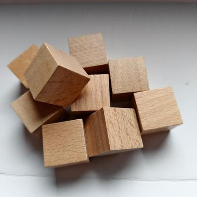 Beech Wood Right Angle Cubes - Wooden Math & Space Model Building Blocks