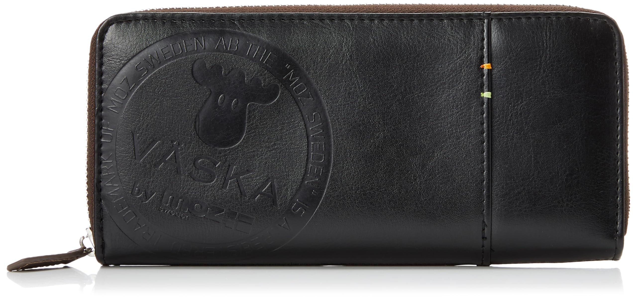

VASKA by moz Veska Karion Round Zipper Long Wallet for Men and Women, Large Capacity, Slim Design with Synthetic Leather and PU Leather, Card Slots,