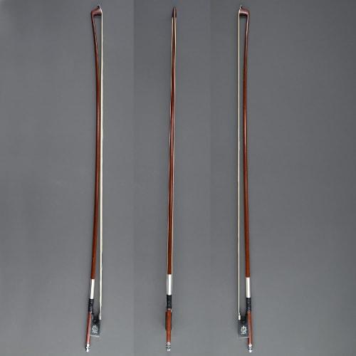 VingoBow Carbon Violin Bow with Pernambuco Performance and Mongolian Horsehair Skin, Pernambuco Model 125V