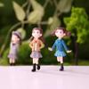 4Pcs Cartoon Girls Figurines Miniature Fairy Garden Ornaments Micro Landscape Crafts Ornament Home Desktop Decoration