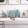 R-Rabbit Cushion Cover Comfortable Soft Pillow Case For P-Peter Sofa Living Room Home Office Decor Cartoon Protective Covers