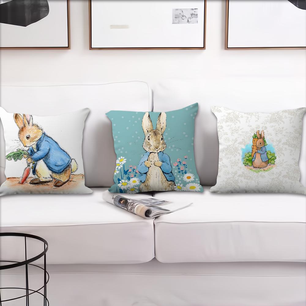R-Rabbit Cushion Cover Comfortable Soft Pillow Case For P-Peter Sofa Living Room Home Office Decor Cartoon Protective Covers