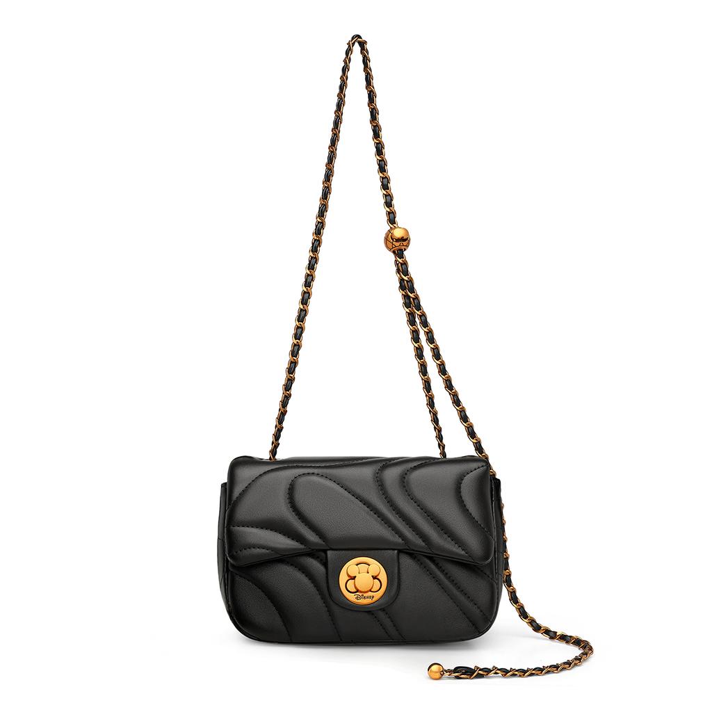 New Disney Mickey Series PU Shoulder Bag Crossbody Bag Women's Black/White BMK-71424M